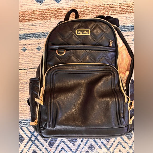 Itzy Ritzy Black Quilted Kids Backpack